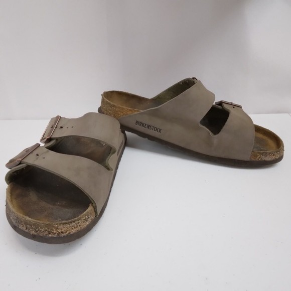 Birkenstock Arizona Sz US 9 EU 42 Birko-Flor Gray Shoes Sandals Comfort Slip-On - Picture 6 of 13